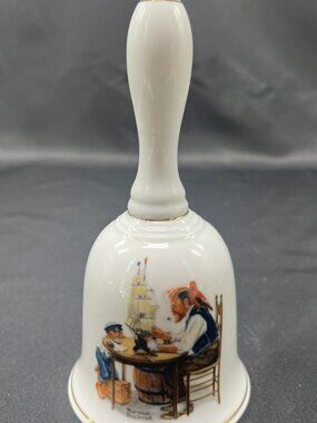 Vintage 1985 Norman Rockwell “For A Good Boy” Porcelain Collector’s Bell